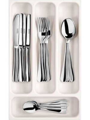 Valor Tescoma Flexispace 899410 Mutfak Gereçleri Için Çekmece Düzenleyici, Plastik, Beyaz, 37 x 22,2 x 4,