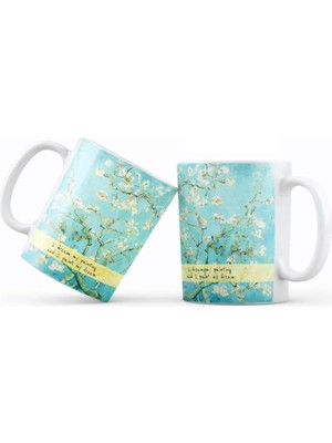 Valor Giftmoda Van Gogh Badem Çiçeği Tasarımlı Kupa Bardak