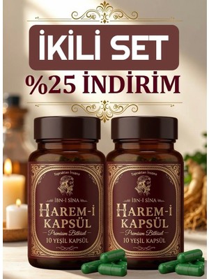 Harem - i Kapsül Kapsül 2 x 10’lu Bitkisel Ginseng & Çakşır Otu / 240 gr Mesir Macunu Hediyesiyle