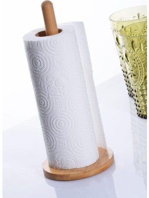 Valor Yuvarlak Şekilli Bambu Kağıt Havluluk & Peçetelik Ahşap 22 x 12