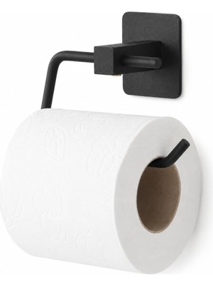 Valor Alper Banyo Yapışkanlı Siyah Kare Açık Tuvalet Kağıtlığı Wc Kağıtlık Tuvalet Kağıdı Askısı