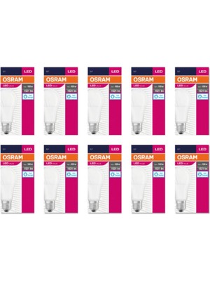 Valor Osram LED Value 13W Beyaz Işık E27 1521LM Ampul, 10'lu Paket