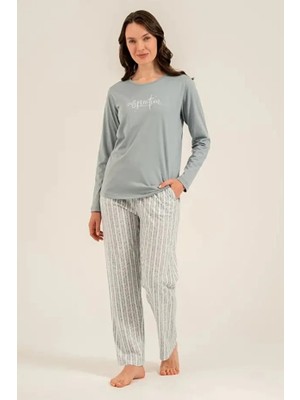Arnetta Modal Pamuk Uzun Kol Kadın Pijama Takım 3778