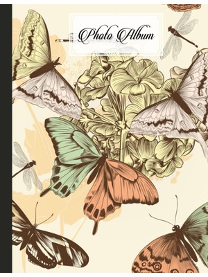 Valor Independently Published Photo Album: Butterflies Album, Large Photo Albums With Writing Space Memo,