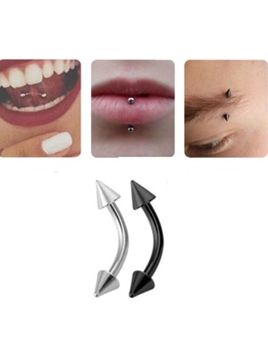 Valor 2'li Set Çelik Kaş Rook Piercing