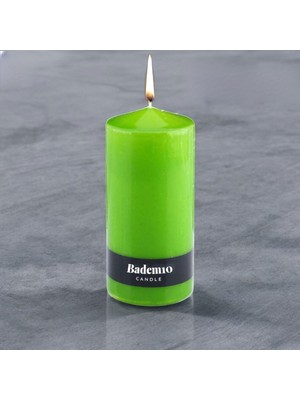 Valor Baton Mum Yeşil Silindir Dekoratif Mumu Kandil Hediyelik Fitilli Mumlar Şamdan Kokusuz 6 x 13 cm