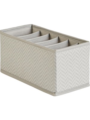 Valor Ocean Home Textile 6 Bölmeli Balıksırtı Çekmece Içi Düzenleyici Kutu 13 x 28 x 13 cm