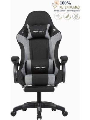Fashcolle Dynamic Air Kumaş Grey Masajlı Oyuncu Koltuğu