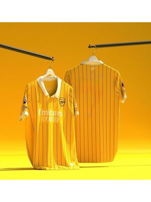 Breathless Arsenal 2024-25 Sezonu Isimsiz Özel Konsept Forması (Yellow)