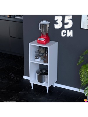 Eliusta Vira Çok Amaçlı Mutfak Standı 35X87X32 cm Kahve Köşesi Düzenleyici Raf Açık Kiler