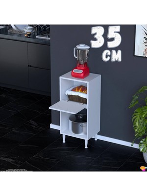 Eliusta Nova Çok Amaçlı Mutfak Modülü 35X87X32 cm Kiler Dolabı Ekmeklik ve Mutfak Düzenleyici