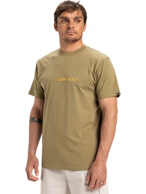 Quiksilver Ev Disconnect Effects Erkek Yeşil Günlük Stil T-Shirt EQYZT08049-26114
