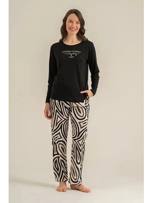 Pierre Cardin Modal Pamuk Uzun Kol Kadın Pijama Takım 9280