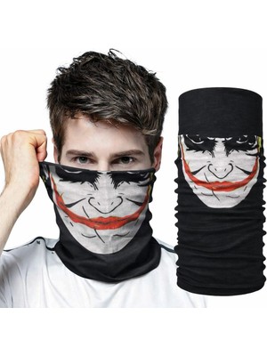 Gees Global Joker Desenli Çok Amaçlı Buff – Yüz, Boyun ve Bandana Maskesi 5 No