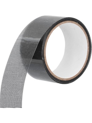 Mey İthalat 2 Metre Yapışkanlı Sineklik Tülü Tamir Bandı Yırtık Kopmuş Delik Fiber Tül Yapıştırma Siyah 48 mm