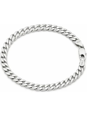 Servi 925 Ayar Gümüş 5 mm 19 cm Italyan Zincir Bileklik