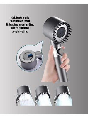Semel Masaj Fonksiyonlu Filtreli Duş Başlığı Dayanıklı Yapı