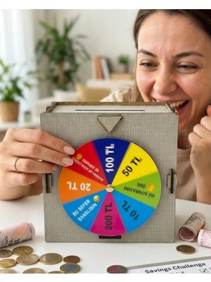 AyrStore Şans Çarklı Kumbara Eğlenceli Tasarruf Kutusu