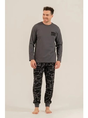 Rolypoly %100 Pamuk Uzun Kol Erkek Pijama Takım 3868