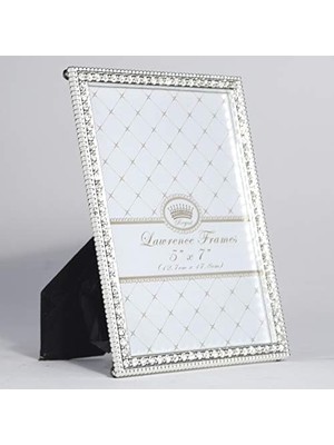 5x7 Sarah Gümüş Metal Kristal Resim Çerçevesi