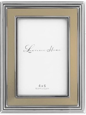 (10CM By 15CM) - 10CM By 15CM Silver Plated Metal Picture Brushed Gold Inner Panel