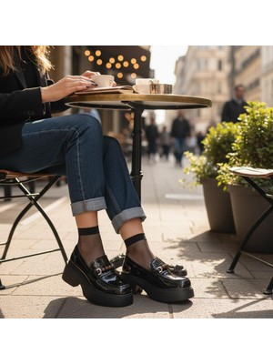 Guja 26K405-2 Kadın Casual Kalın Tabanlı Premium Loafer Ayakkabı