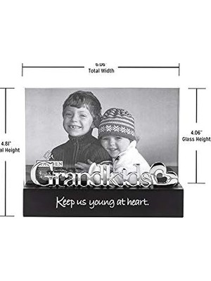 Malden International Designs Grandkids Masaüstü Ifadesi Gümüş Kelime Eklentisi Resim Çerçevesi, 4x6, Siyah