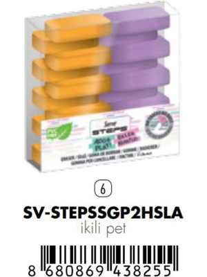 Steps Silgi Pastel Hrd Sar-Lavanta 2li Pet