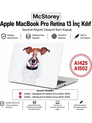 MacBook Pro Retina 13 Inç Kılıf A1425 A1502 Uyumlu Köpek Desenli Sert Kapak Mat Tpu Hard Case Ince Hafif Çizilme Koruyucu Laptop Kılıf Dog 67