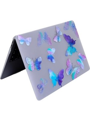 MacBook Air 13.6 Inç Papatya Desenli Kılıf A2681 A3113 A3240 A3449 M2 M3 M4 M5 Uyumlu Sert Kapak Hard Case Mor