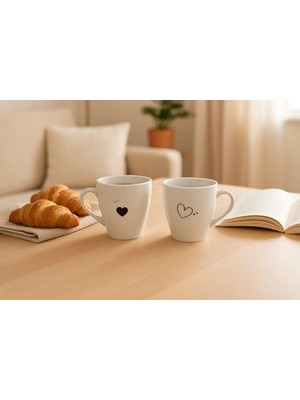 Porselen Pretty 2 Parça Mug Bardak