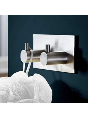 Paslanmaz Çelik Havlu/bornoz Askısı / 2 Adet Ikili Askılık/banyo Mutfak Havlu Askısı