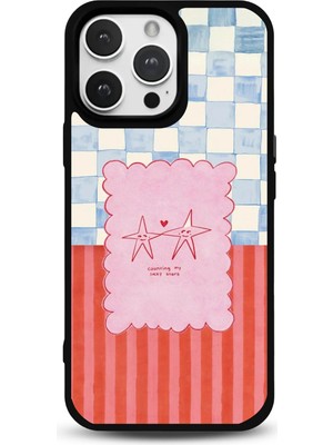 Modiwa Design iPhone 14 Pro Uyumlu Lucky Stars Tasarım Glossy Parlak Yüzey Silikon Telefon Kılıfı