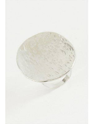 Zero Land Kmrsfres Oval Metal Yüzük - Gümüş Rengi