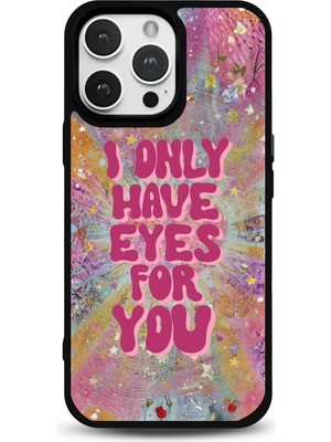 Modiwa Design iPhone 13 Uyumlu Eyes Motto Tasarım Glossy Parlak Yüzey Silikon Telefon Kılıfı