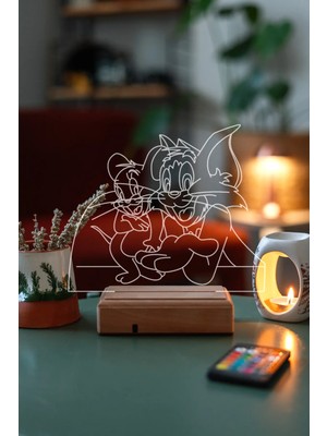 Modiwa Design 1903 Kara Kartal Çarşı Taraftar 16 Renk Uzaktan Kumandalı 3D Ahşap Gece Lambası Hediyelik