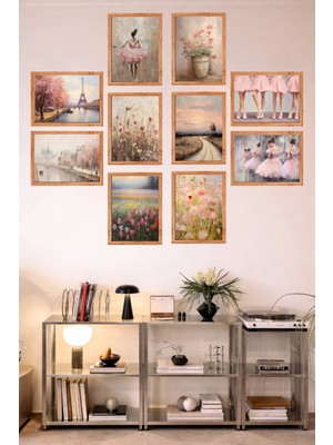 UNT 10'lu Çerçeve Görünümlü Mutfak | Modern | Retro Duvar Posteri Tablo Seti– 15X20 cm Mdf Uv Baskı