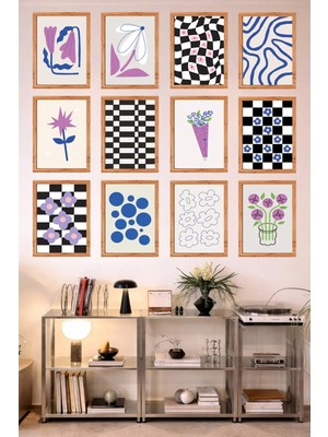 UNT 12’li Çerçeve Görünümlü Mutfak | Modern | Retro Duvar Posteri Tablo Seti– 15X20 cm Mdf Uv Baskı