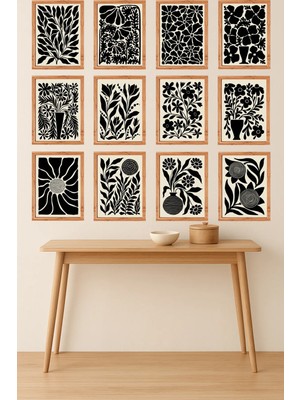 UNT 12’li Çerçeve Görünümlü Mutfak | Modern | Retro Duvar Posteri Tablo Seti– 15X20 cm Mdf Uv Baskı