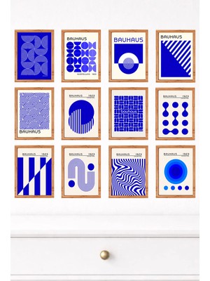 UNT 12'li Çerçeve Görünümlü Modern Duvar Tablo Seti – 15X20 cm Mdf Uv Baskı