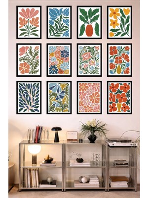 UNT 12’li Çerçeve Görünümlü Mutfak | Modern | Retro Duvar Posteri Tablo Seti– 15X20 cm Mdf Uv Baskı