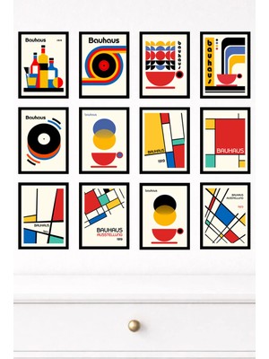 UNT 12'li Çerçeve Görünümlü Modern Duvar Tablo Seti – 15X20 cm Mdf Uv Baskı