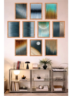 UNT 10'lu Çerçeve Görünümlü Mutfak | Modern | Retro Duvar Posteri Tablo Seti– 15X20 cm Mdf Uv Baskı