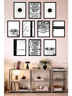 UNT 10'lu Çerçeve Görünümlü Mutfak | Modern | Retro Duvar Posteri Tablo Seti– 15X20 cm Mdf Uv Baskı