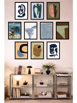 UNT 10'lu Çerçeve Görünümlü Mutfak | Modern | Retro Duvar Posteri Tablo Seti– 15X20 cm Mdf Uv Baskı