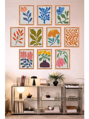 UNT 10'lu Çerçeve Görünümlü Mutfak | Modern | Retro Duvar Posteri Tablo Seti– 15X20 cm Mdf Uv Baskı