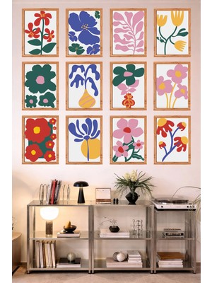 UNT 12’li Çerçeve Görünümlü Mutfak | Modern | Retro Duvar Posteri Tablo Seti– 15X20 cm Mdf Uv Baskı
