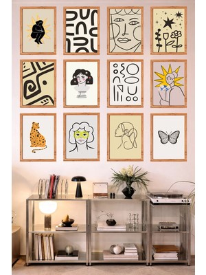 UNT 12’li Çerçeve Görünümlü Mutfak | Modern | Retro Duvar Posteri Tablo Seti– 15X20 cm Mdf Uv Baskı