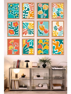 UNT 12’li Çerçeve Görünümlü Mutfak | Modern | Retro Duvar Posteri Tablo Seti– 15X20 cm Mdf Uv Baskı