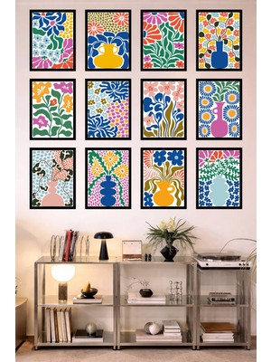 UNT 12’li Çerçeve Görünümlü Mutfak | Modern | Retro Duvar Posteri Tablo Seti– 15X20 cm Mdf Uv Baskı